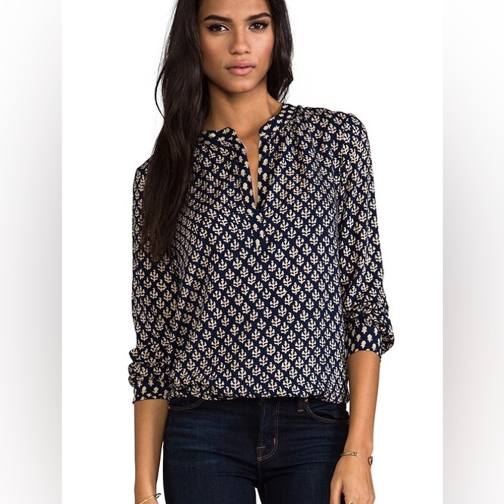 VELVET by Graham & Spencer Block Print Blouse